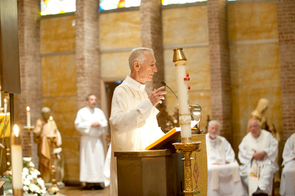 Father Mike Harcarik celebrates Mass during his Golden Jubilee in 2013. Credit: MD Photography