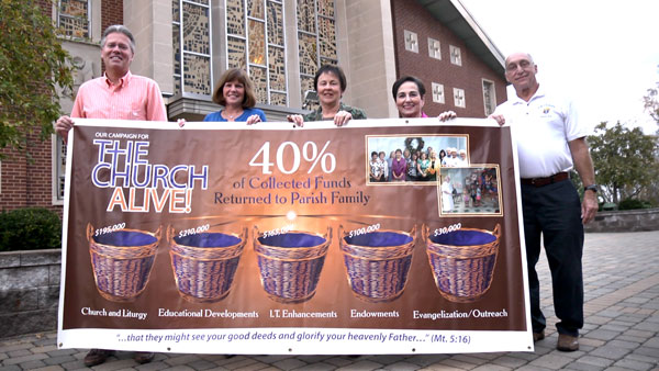 Five of the members of St. Mary of the Assumption’s Church Alive Team. From L-R, Paul Mitsch, Patricia Coyle, Dona Hotopp, Rosalie West, and Joe Hrason.